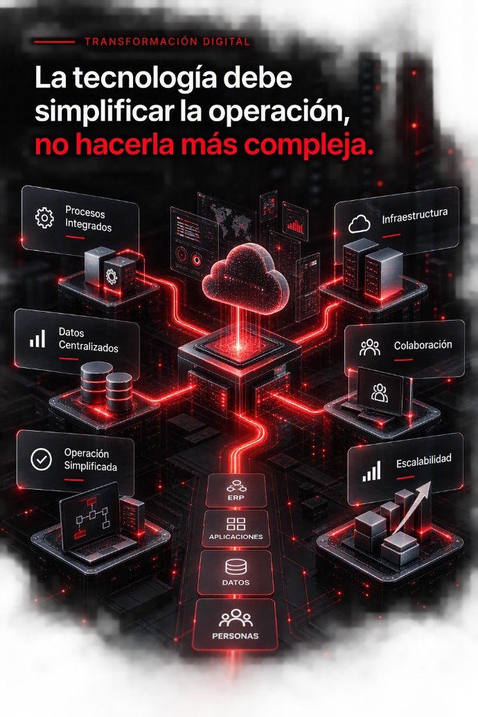 Ecosistema tecnológico integrado que conecta personas, datos, aplicaciones e infraestructura mediante una plataforma digital unificada para optimizar la operación organizacional.